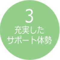 3.充実したサポート体勢